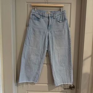 Madewell The Perfect Vintage Wide Leg Crop Jeans Size 29 Petite